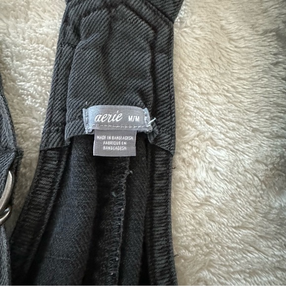 Aerie Lounge Charcoal Gray Overalls Size Medium - Picture 12 of 12